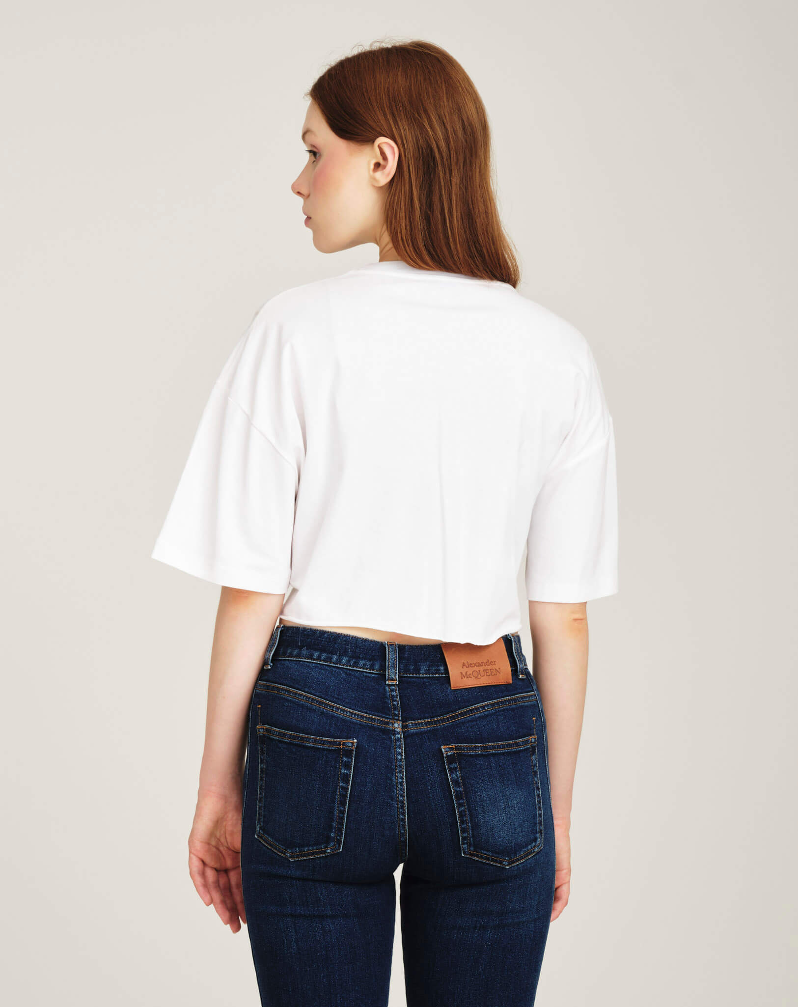 Miu Miu - Crystal Embellished Short Sleeve Knotted Crop Top XS